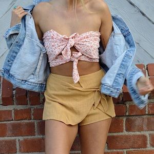 Sunshine Tie Front Skort